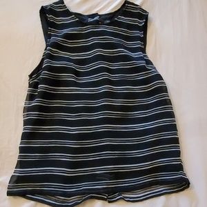 Black and white striped top